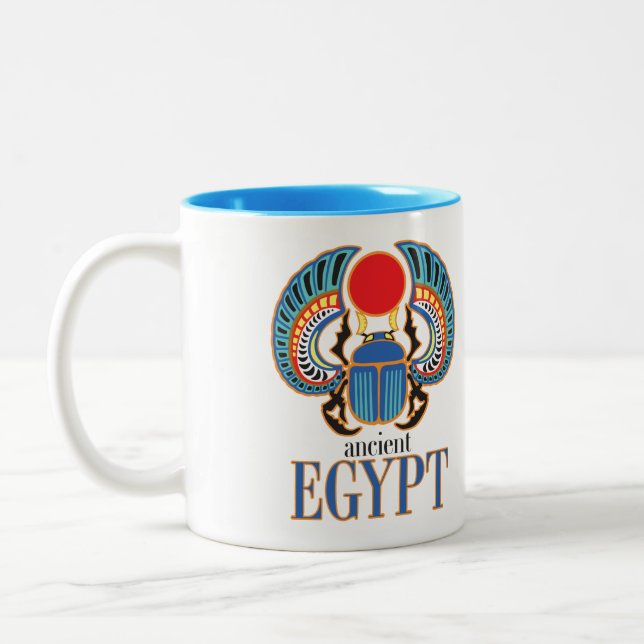 Tasse 2 Couleurs Le scarabée égyptien. Égypte ancienne (Gauche)
