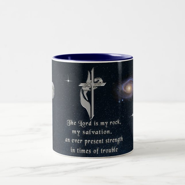 Tasse 2 Couleurs Le Seigneur est mon rocher (Centre)