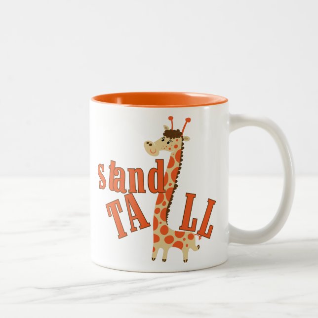 Tasse 2 Couleurs Le socle de girafe est grand (Droit)