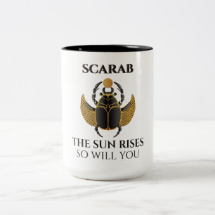 Tasse 2 Couleurs Le Soleil Se Lève, Vous Aussi · Scarabée Sacré · K
