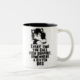 Tasse 2 Couleurs Le support technique $17,95 deux a modifié la