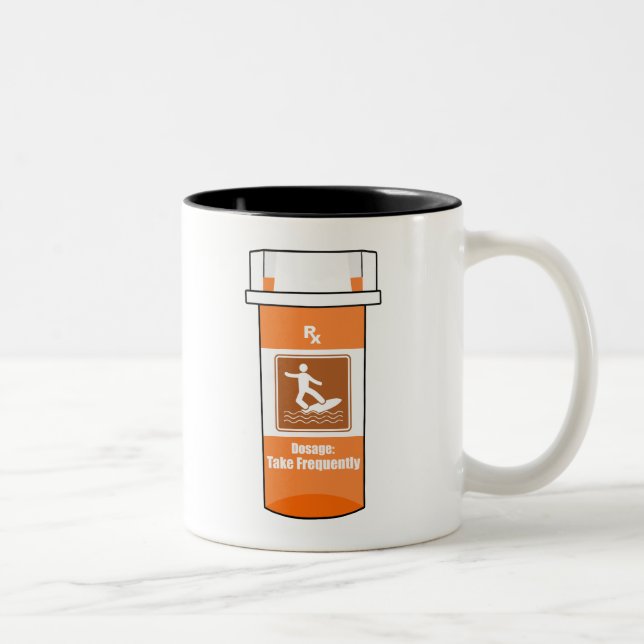 Tasse 2 Couleurs Le surf est ma drogue (Droit)