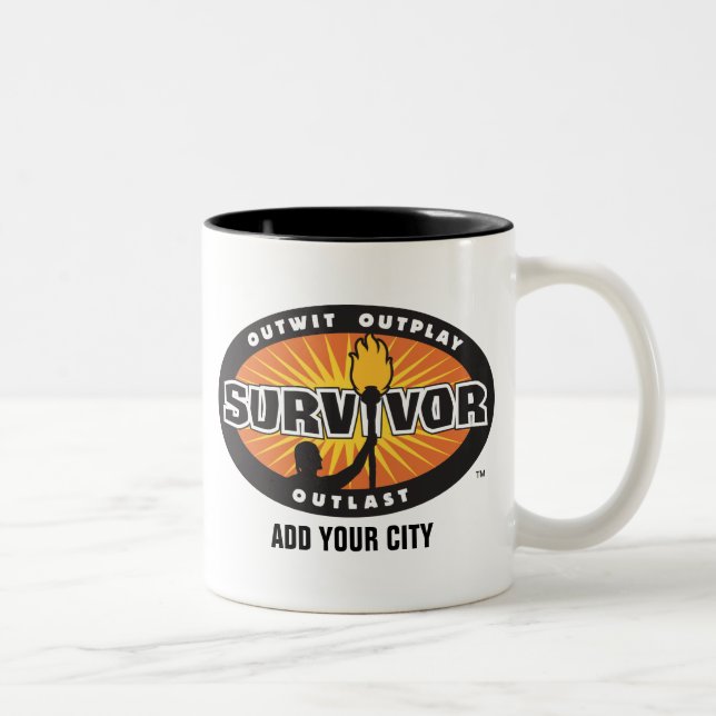 Tasse 2 Couleurs Le survivant/ajoutent votre ville (Droit)