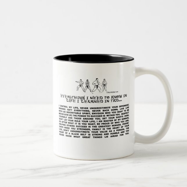 TASSE 2 COULEURS LE TAEKWONDO (Droit)