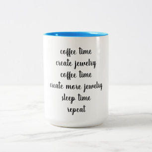 Tasse 2 Couleurs Le temps de café, créent des bijoux, concepteur 