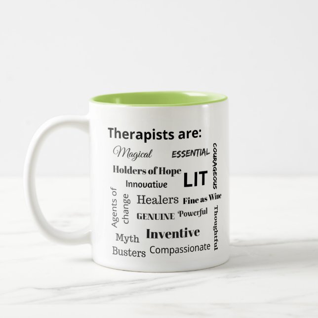 Tasse 2 Couleurs Le thérapeute sont : (Gauche)