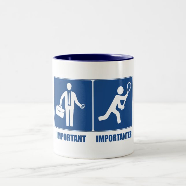 Tasse 2 Couleurs Le Travail Est Important, La Crosse Est Importante (Centre)