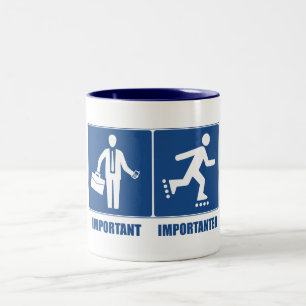 Tasse 2 Couleurs Le Travail Est Important, Le Rollerblading Est Imp