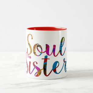 Tasse 2 Couleurs LE TRÈS SPÉCIAL **SOUL SISTER'S** CAFÉ À Deux TONS