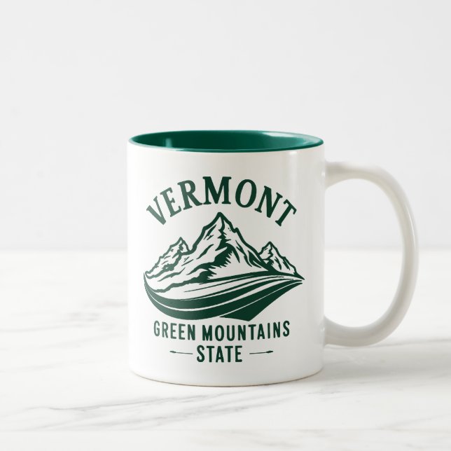 Tasse 2 Couleurs Le Vermont, l'État de Green Mountain (Droit)