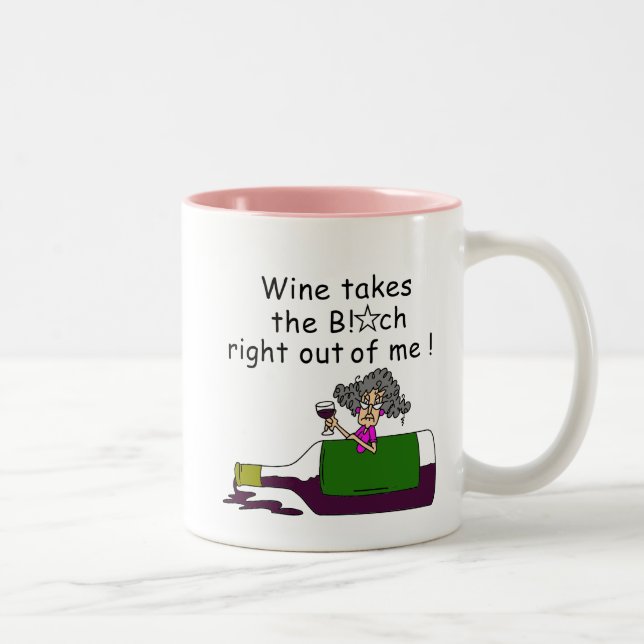 Tasse 2 Couleurs Le Vin M'A Mélangé (Droit)