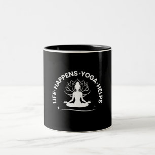 Tasse 2 Couleurs Le yoga aide à traverser la vie Méditation & Yoga