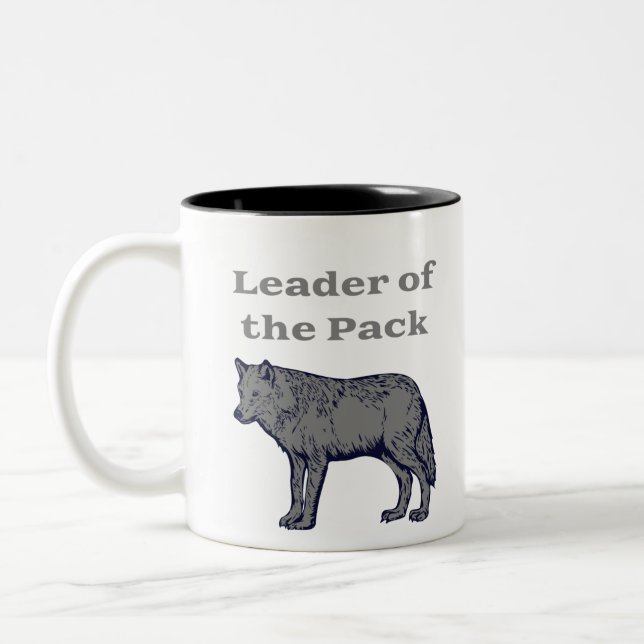 Tasse 2 Couleurs Leader du Pack Wolf (Gauche)
