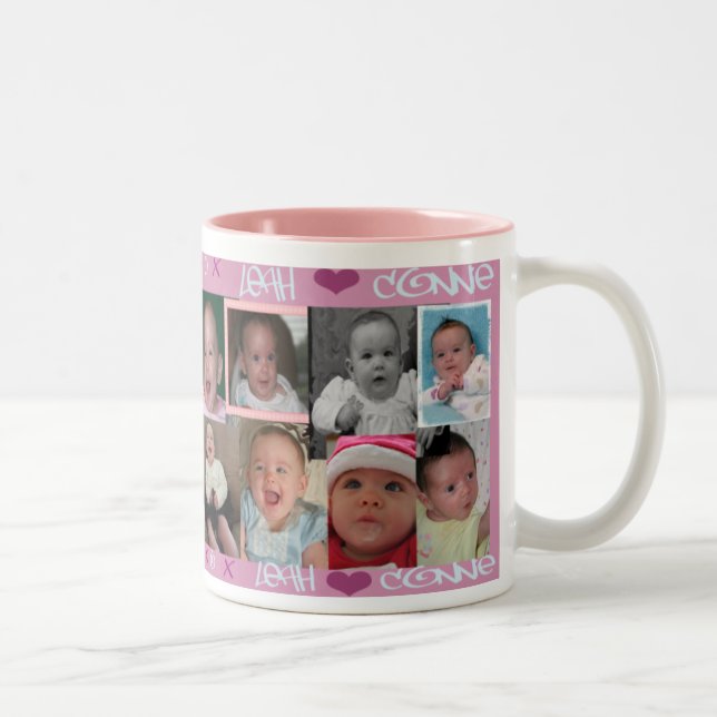 Tasse 2 Couleurs Leah aime Connie (Droit)