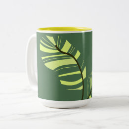 Tasse 2 Couleurs Leaves abstract