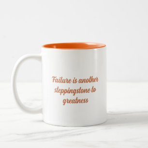Tasse 2 Couleurs l'échec est un autre pas vers la grandeur
