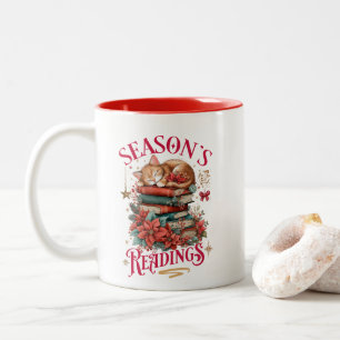 Tasse 2 Couleurs Lectures de saison Chaton douillet