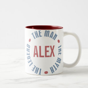 Tasse 2 Couleurs Légende de mythe d'homme d'Alex personnalisable