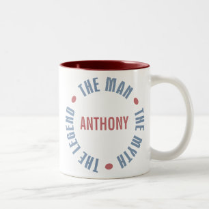 Tasse 2 Couleurs Légende de mythe d'homme d'Anthony personnalisable
