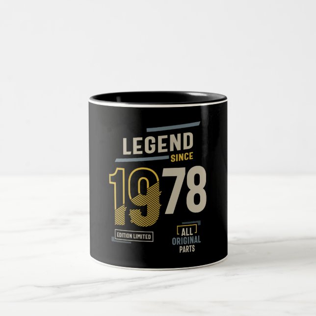 Tasse 2 Couleurs Légende depuis 1978 45 anniversaire (Centre)