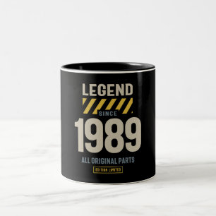 Tasse 2 Couleurs Légende depuis 1989 34e anniversaire