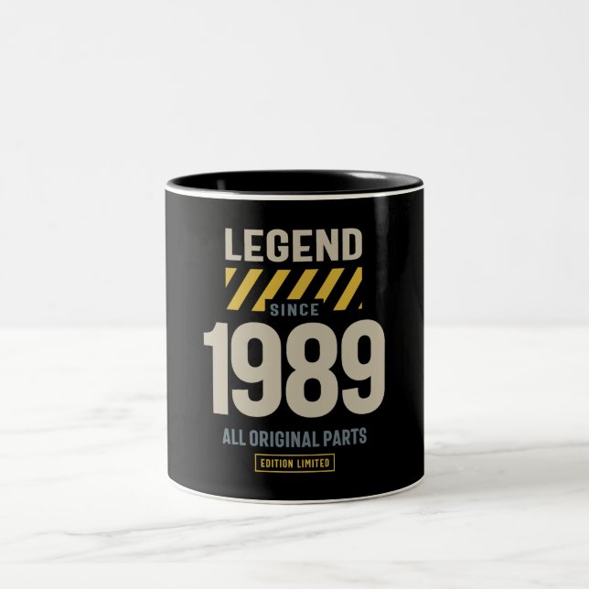 Tasse 2 Couleurs Légende depuis 1989 34e anniversaire (Centre)