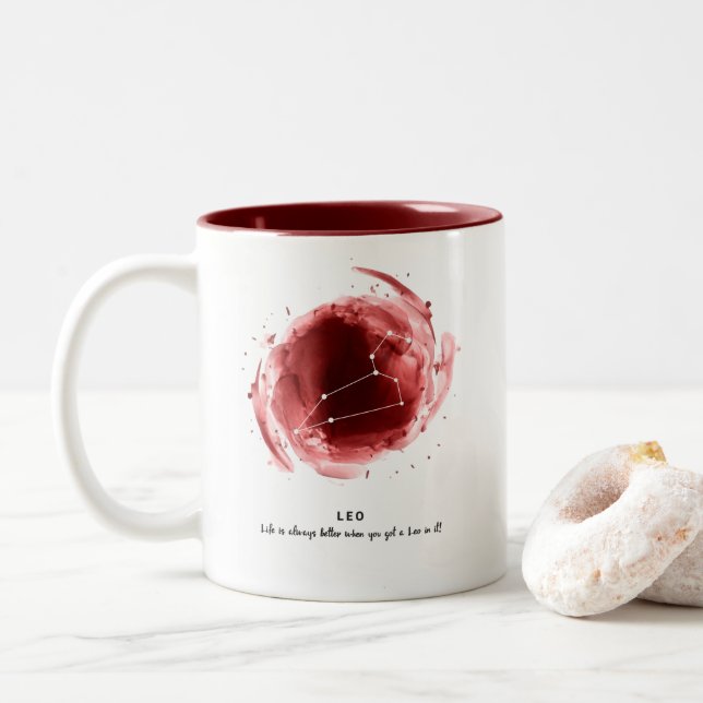 Tasse 2 Couleurs Léon Zodiac (Avec donut)