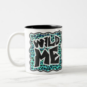 Tasse 2 Couleurs Léopard noir et Turquoise