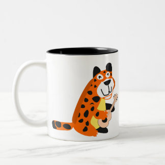 Tasse 2 Couleurs Leopard Palying Guitar