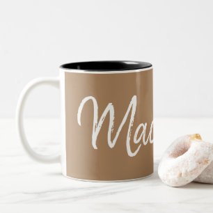 Tasse 2 Couleurs Les amateurs de café Macchiato typographie