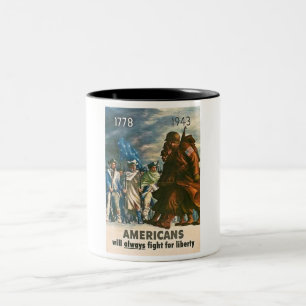 Tasse 2 Couleurs Les Américains lutteront toujours pour la liberté