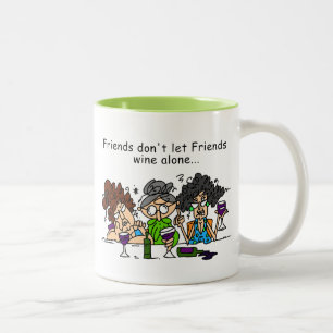 Tasse 2 Couleurs Les amis ne laissent pas seul le vin d'amis