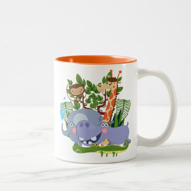 Tasse 2 Couleurs Les animaux de Safari mignons (Droit)