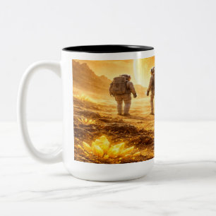 Tasse 2 Couleurs Les astronautes explorent la planète jaune