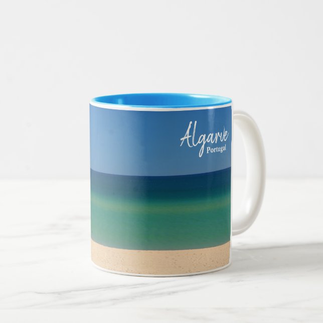 Tasse 2 Couleurs Les Belles plages de l'Algarve (Devant droit)