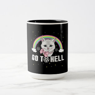 Tasse 2 Couleurs Les Chats En Tête De Métal Lourd Entraînent L'E