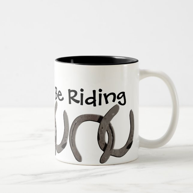 Tasse 2 Couleurs Les chaussures grises de cheval je monterais (Droit)