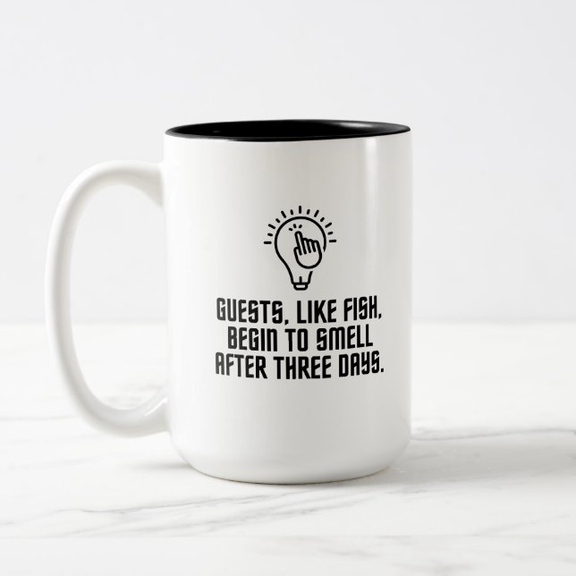 Tasse 2 Couleurs Les clients aiment les poissons (Gauche)