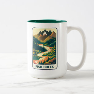 Tasse 2 Couleurs Les couleurs de l'Oregon de Fish Creek