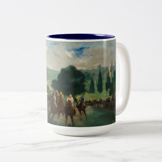 Tasse 2 Couleurs Les courses à Longchamp - Édouard Manet (Devant droit)