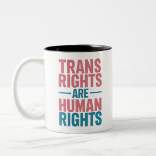Tasse 2 Couleurs Les droits des trans sont des droits de l'Homme Fi