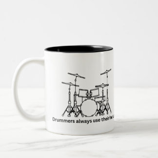 Tasse 2 Couleurs Les Drummers Utilisent Leurs Têtes