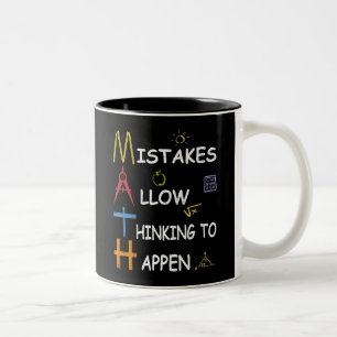 Tasse 2 Couleurs Les erreurs de professeur de maths laissent penser