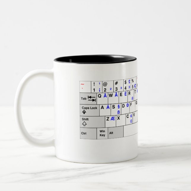 Tasse 2 Couleurs Les États-Unis occupation de clavier (Gauche)