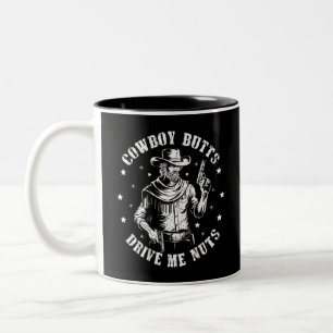 Tasse 2 Couleurs Les fesses de cow-boy me rendent folle Cow-boys ga
