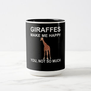 Tasse 2 Couleurs Les girafes me rendent heureux, vous n'êtes pas t