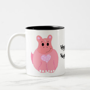 Tasse 2 Couleurs Les hippopotames ont d'énormes cœurs