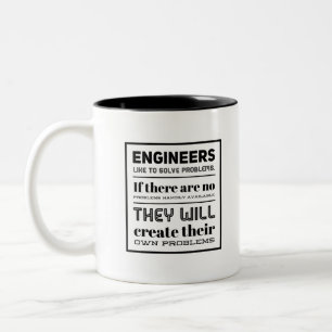 Tasse 2 Couleurs Les ingénieurs aiment résoudre les problèmes.
