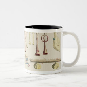 Tasse 2 Couleurs Les instruments de musique indiens, plaquent 23 de