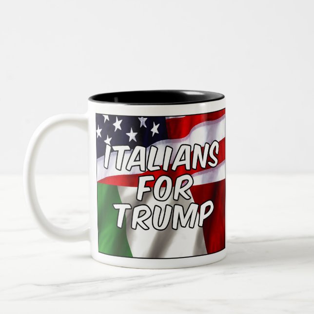 Tasse 2 Couleurs Les Italiens pour Trump (Gauche)